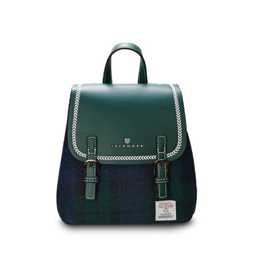 Islander Harris tweed The Mini Jura Backpack - Black Watch
