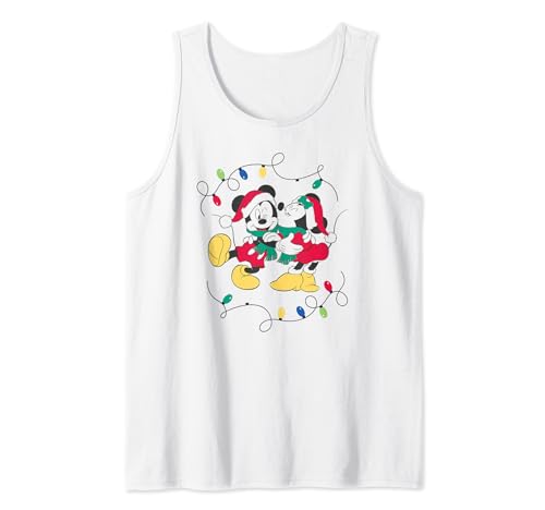 Image of Disney Mickey Mouse and Minnie Christmas Kiss Tank Top