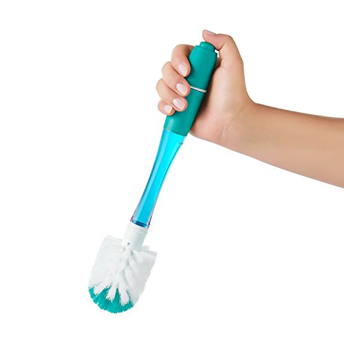 OXO Tot Soap Dispensing Bottle Brush with Stand, Teal - Thumbnail 7