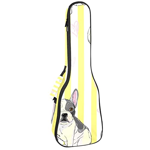 Housse ukulélé soprano et concert résistante avec rembourrage 10 mm et poche de rangement
