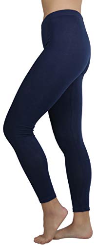 Image of ToBeInStyle Women's Skinny Fit Cotton Full Length Leggings Tights - Regular and Plus Sizes