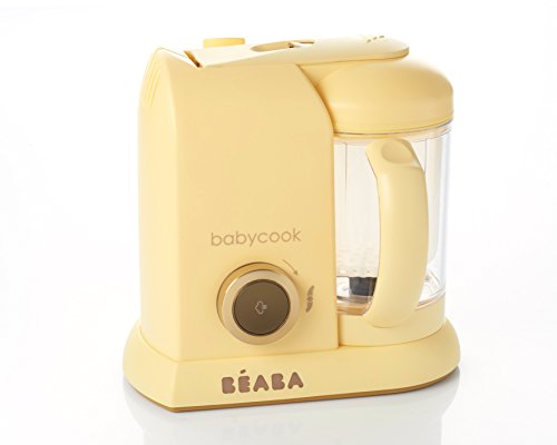 Image of BEABA Babycook Macaron 4 in 1 Steam Cooker & Blender and Dishwasher Safe, 4.5 Cups, Lemon