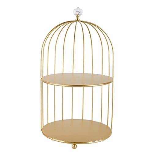 Rangement cosmétiques cage à oiseaux en métal pour parfum et rouge à lèvres