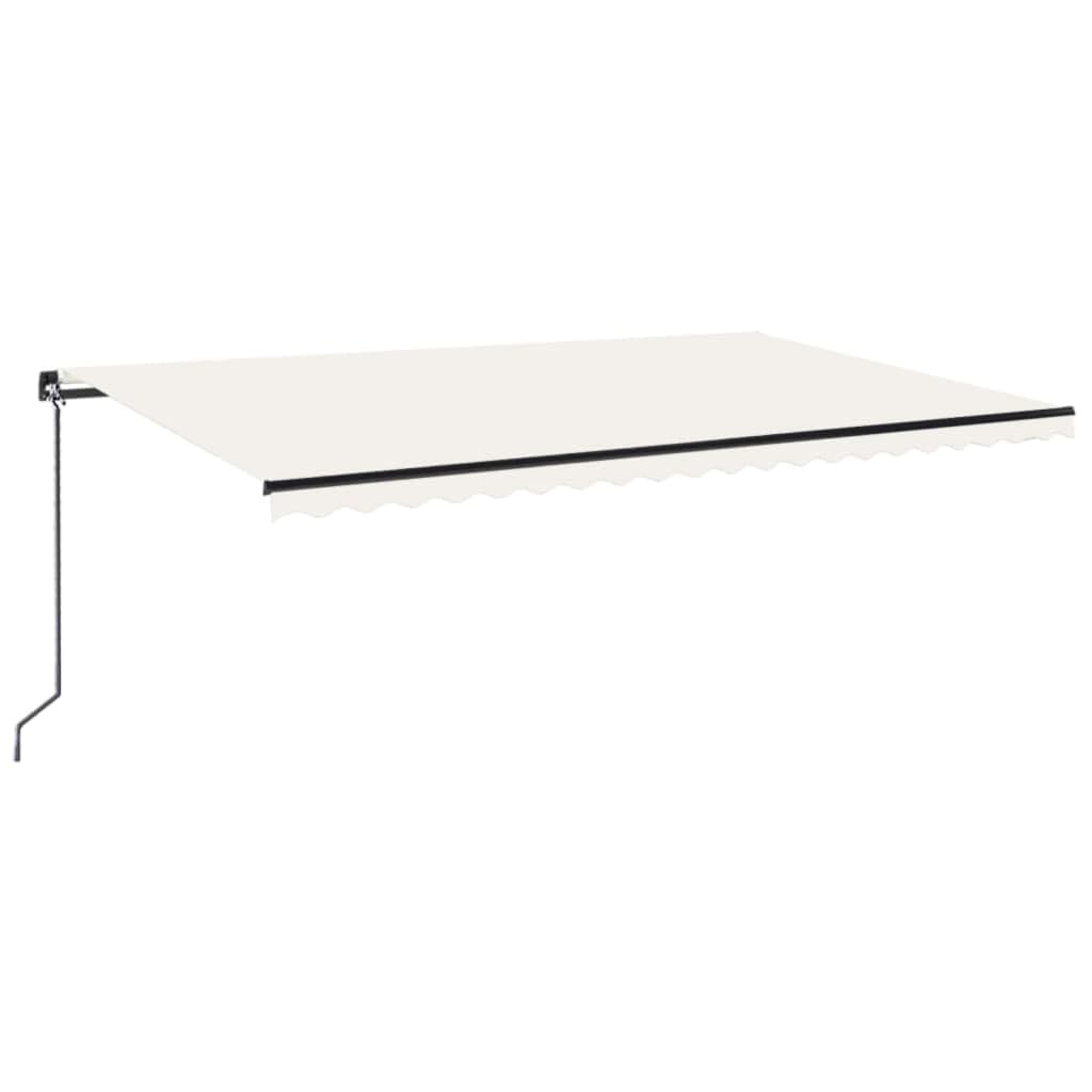 vidaXL Tenda da Sole Retrattile Manuale 500x300 cm Crema