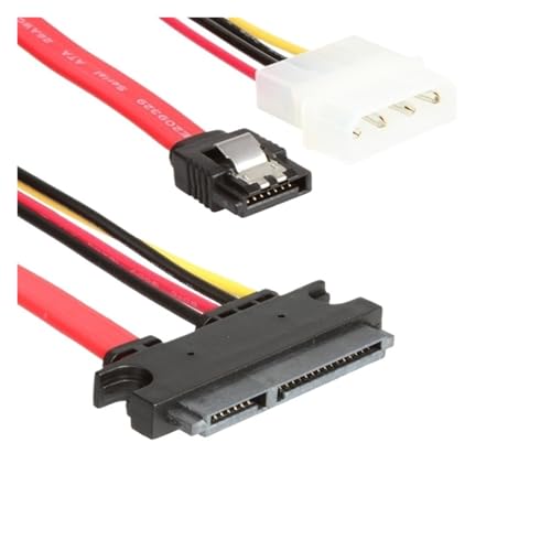 Cable SATA Fem. 7+15 Pin y Adaptador Power SATA 7+4 Pin 0.3m