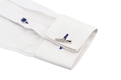 Knighthood Men's Silver Rifle and Bullet Cufflinks Chrome Shirt Cuff Links Business, Wedding Gifts with Gift Box3