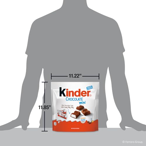 Kinder Chocolate Mini Halloween Candy, Milk Chocolate Bars, 29.2 oz Bulk | Bulk candy bars, individually wrapped candy minis for Halloween snacks, up to 138 minis for snacking or a sweet treat - image 9