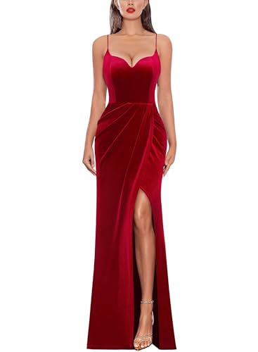 Image of VFSHOW Womens Sexy Spaghetti Strap Formal Prom Evening Gala Long Maxi Dress