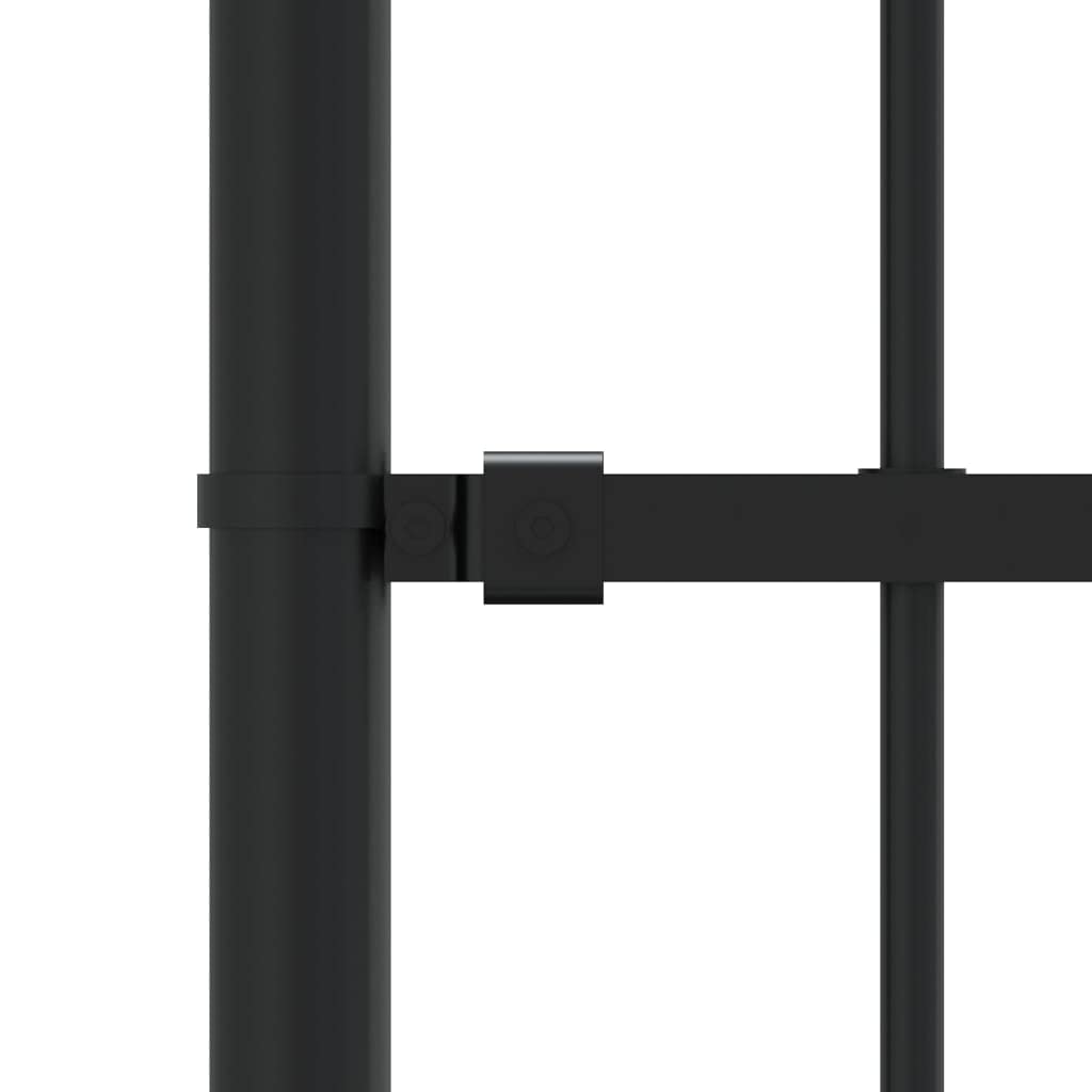 Ogrodzenie ogrodowe, czarne, 239 x 190 cm, stal malowana proszkowo z grotem włóczni, wytrzymałe panele ogrodzeniowe do użytku na zewnątrz, wysokie bezpieczeństwo, dekoracyjne rozgraniczenie działki