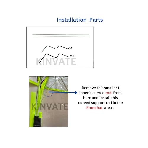 Image of KINVATE Motorcycle Canopy for Universal Motorbikes and Scooters, Bike Umbrella Stand,Universal Fit, Foldable, Bike Umbrella,Protection from UV and Rain,Including It's Fitting Parts (Pink Colour)