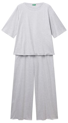 United Colors of Benetton Pig(Maglia+Pant) 35VB3P03P Set di Pigiama, Grigio, XS Donna