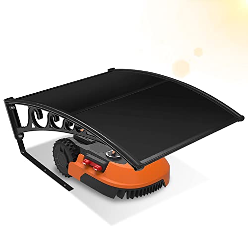 Herrselsam Tondeuse de Garage - Toit de Garage - pour Robot à Gazon, Tondeuse, Garage - en Polycarbonate - 105 x 85 x 50 cm - Tondeuse à Gazon, Robot, Garage - Protection Contre la Pluie - Noir