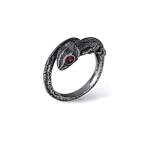 Bague homme argent caméléon aux finitions punk rock et détails gravés précis