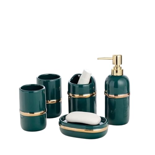 Accesorios de baño de cerámica con dispensador de jabón para decoración de interiores 2