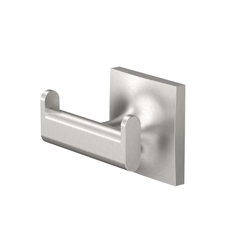 Gatco 5595 Waterline Single Robe Hook, Wall Mounted Hook for Bathroom Towels & Robes, Satin Nickel