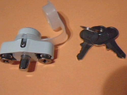 ABA Hurricane Shutter Lock, Hi Velocity Lock Kit, Accordion Shutter Hardware, White
