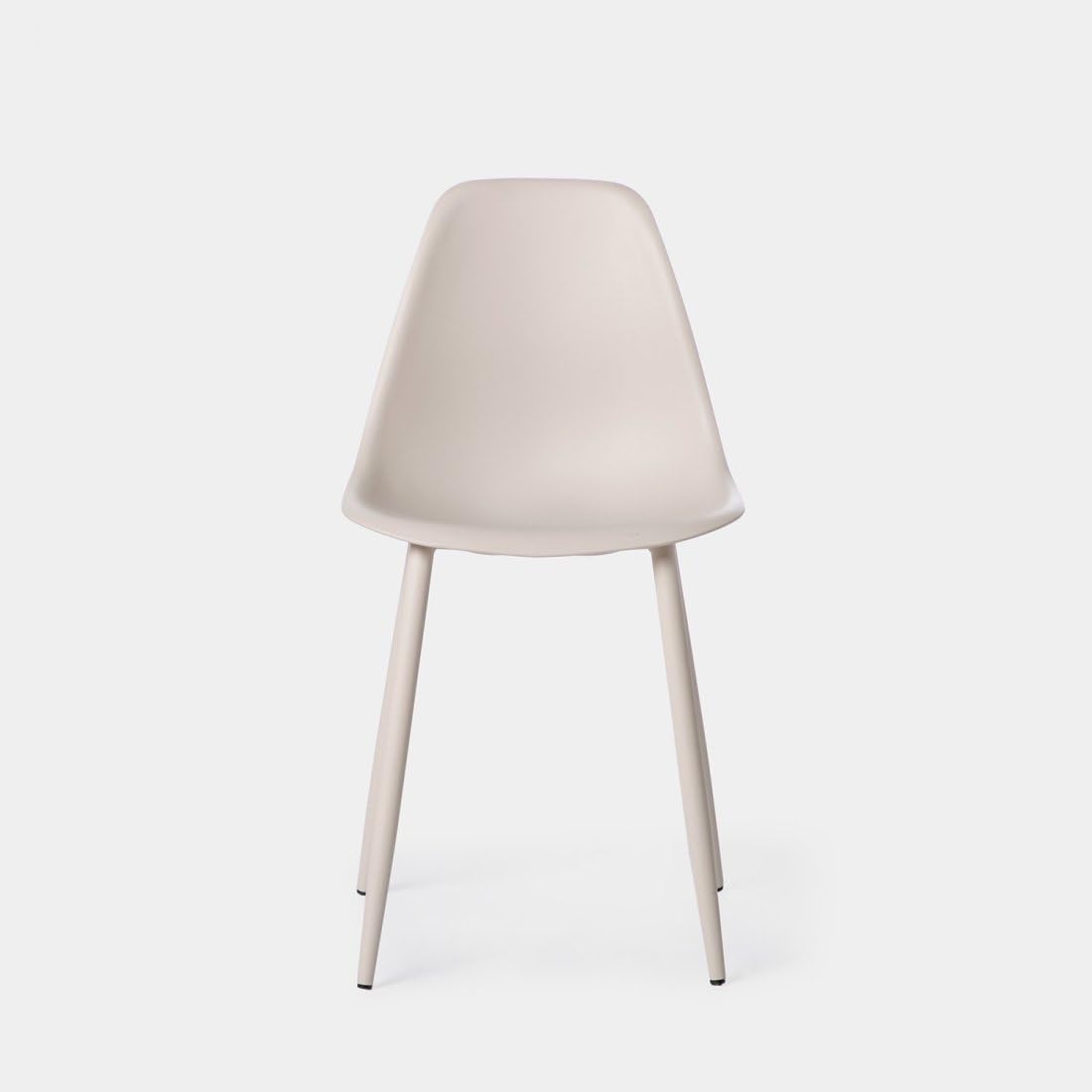 KLAST Pack de 6 sillas de Comedor Nina en Polipropileno Beige, Ligeras y funcionales, aptas para Exteriores, con Alta Durabilidad y fácil Mantenimiento