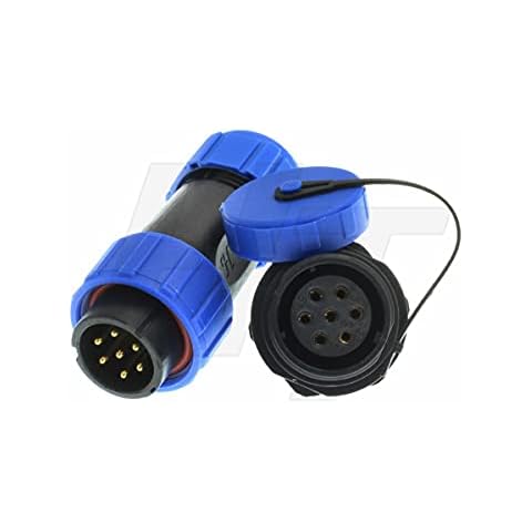 Hangton HE21 7-poliger Netzstecker für Luftfahrt, rund, Kabelstecker und Panelmontage, für LED/Power/Beleuchtungsgeräte Cover