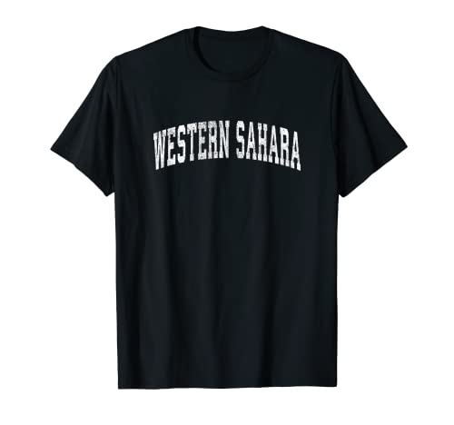 Sahara Occidental Diseño Deportivo Vintage Camiseta