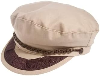 Aegean Authentic Greek Fisherman's Cap - Cotton - Khaki - 7 1/2 - (23 5/8 Inches - 60 cm)