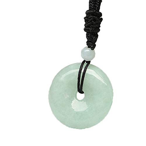 Collier jade de Birmanie pendentif boucle de la paix bijoux couple pierre naturelle authentique