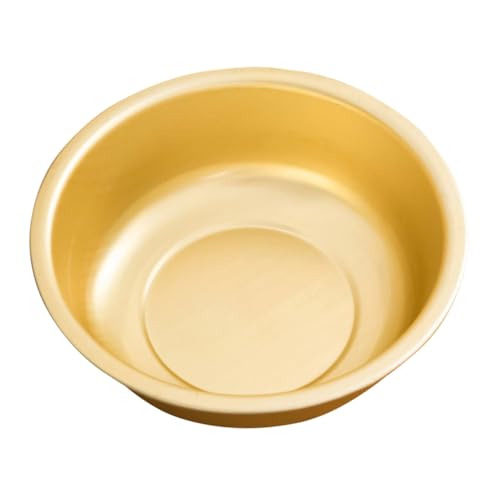 CLISPEED Gran Cuenco de Aluminio Amarillo Lavabo Multifuncional para Verduras y Ensaladas Resistente y Fácil de Limpiar para Cocina y Reuniones Familiares