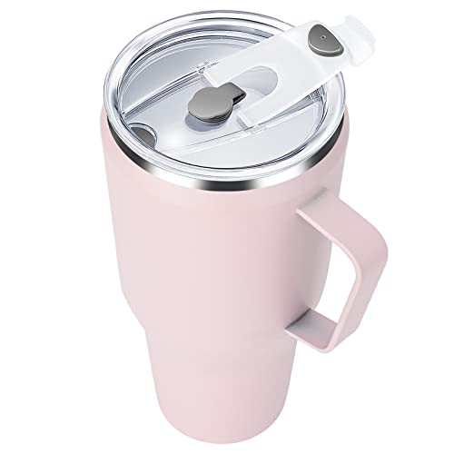 Zenbo 40 Oz Tumbler With Handle - Stainless Steel Vacuum Insulated Cup With Lid And Straw, Keeps Drinks Cold Up To 34 Hours - Sweat-Proof Body, Dishwasher Safe #TOP1