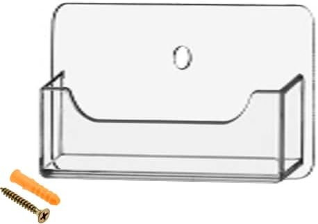 Business Card Holder Wall Mount with Hardware Holds 3.5" x 2" Store Credit Cards Membership Clear Acrylic Space Saver Plastic Appointment Trade Shows Expos Boutiques Hair Salons