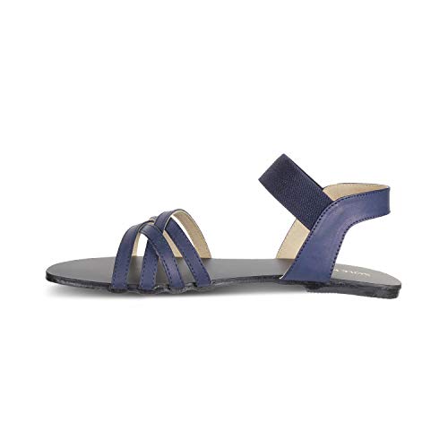 Image of SOLE HEAD Blue Flat Women Sandal
