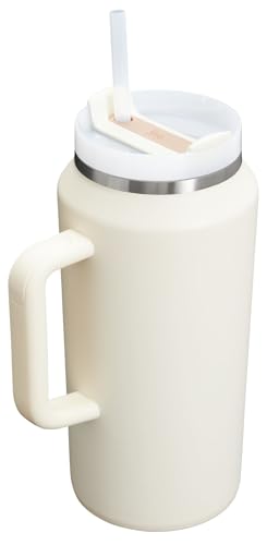 Image of STANLEY Quencher H2.0 Tumbler with Handle & Straw 64 oz | Flowstate 3-Position Lid | Large Capacity for Travel & Sports | Insulated Stainless Steel Cup | BPA-Free | Cream 2.0