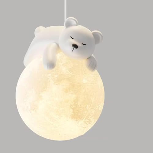 Veilleuse murale dimmable ours blanc applique 3D style scandinave - 4