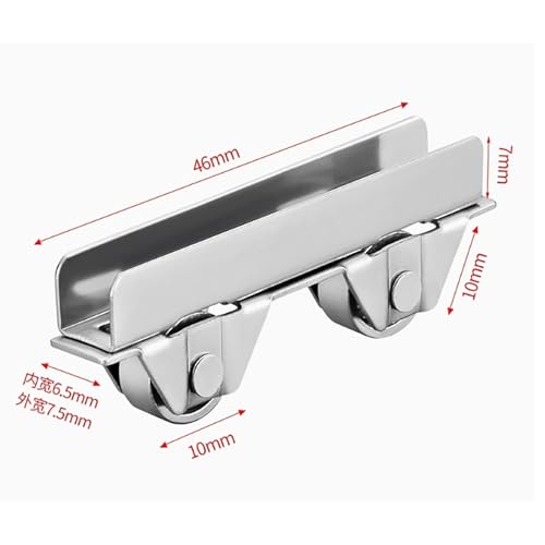 Puerta corrediza de vidrio en aluminio anodizado con doble riel de 6 mm 2