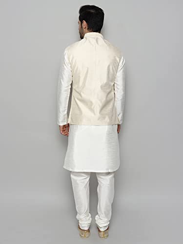 Image of Uri and MacKenzie Men's Silk Blend Kurta Pajama with Designer Ethnic Nehru Jacket /Modi Jacket
