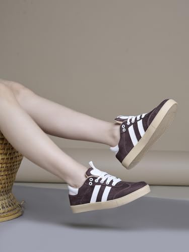 Image of Shoetopia Women's Casual Sneakers || Stylish Lace-Up Sports Shoes with Comfortable Sole || Lightweight Daily Footwear Walking & Running Shoes