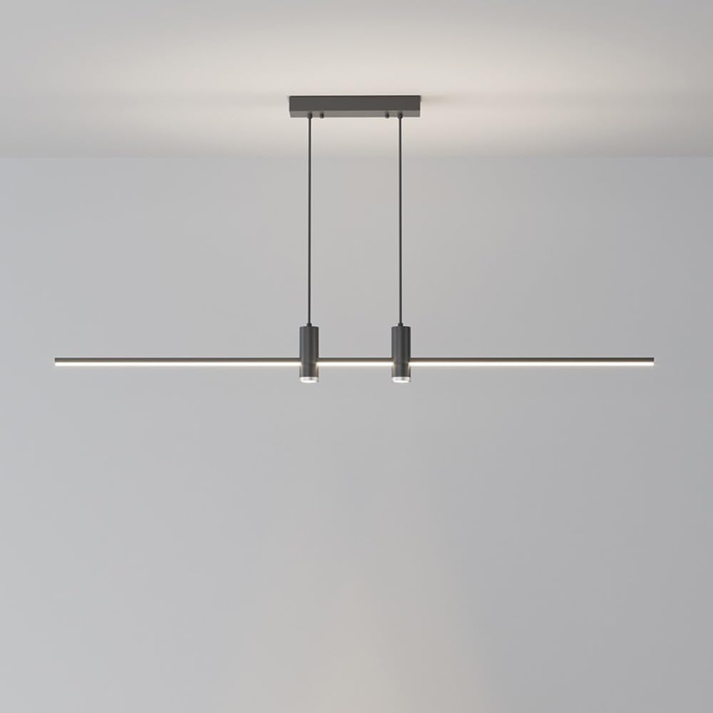LYMSXAZOU Linear Pendant Light - Modern Dimming Chandelier for Dining Room, Kitchen Island, and Pool Table