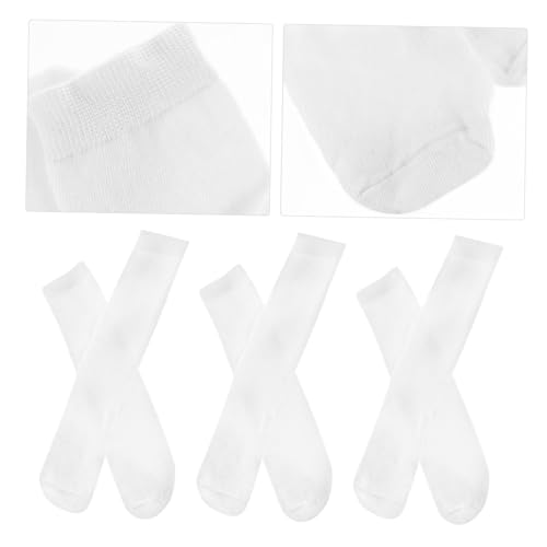 Calcetines blancos de algodón cómodos y fáciles de limpiar 7