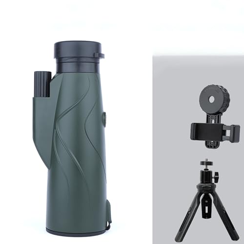 12X50 High Powered Monoculars for Adults Low-Light Night Vision Waterproof Compact BAK4 Prism FMC Lens for Birding Hunting Camping