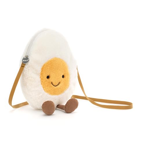 Jellycat Amuseable Happy Boiled Egg Bag Purse with Zip Top, Gifts for Kids Girls Tweens and Teens - Thumbnail 2