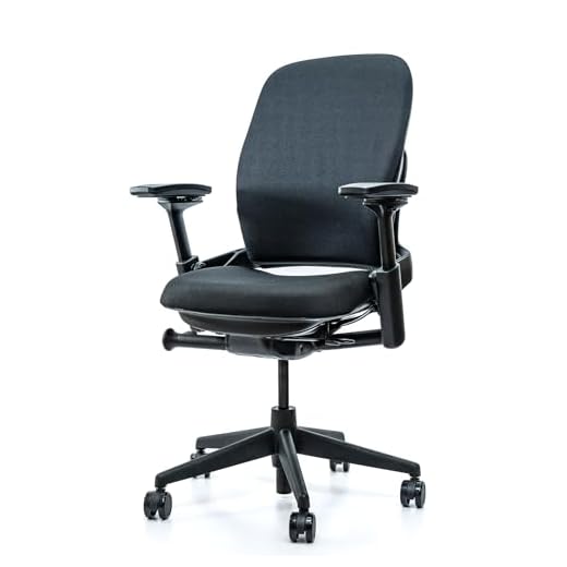 Steelcase Leap V2 Office Chair (Black Fabric) - Remanufactured - 12-Year Warranty (Fully Adjustable, Ergonomic, Furniture for The Workplace and Home Office)