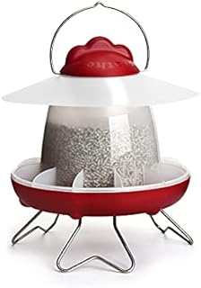 Feathers & Beaky | Chicken Feeder with Flexible Rain Shield | Adjustable legs | Anti-Tip Function | Durable Design (1.3kg capacity)