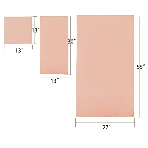 Diaojia Bath Towels Blue Towel Soft 6 Piece, Cotton Anti Odor Family Towels, Highly Absorbent Quick-Drying Lightweight Spa Towel For Bathroom 2 Bath Towel 2 Washcloth 2 Hand Towel (Brown) #TOP2