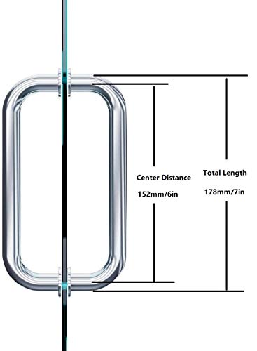 Bluenathxrpr 6" Glass Door Handle Shower Door Handle Made Of Back To Back Stainless Steel #TOP2