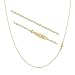 Cable Chain Necklace Sterling Silver Italian 1.3mm Gold Plated Nickel Free 14 inch