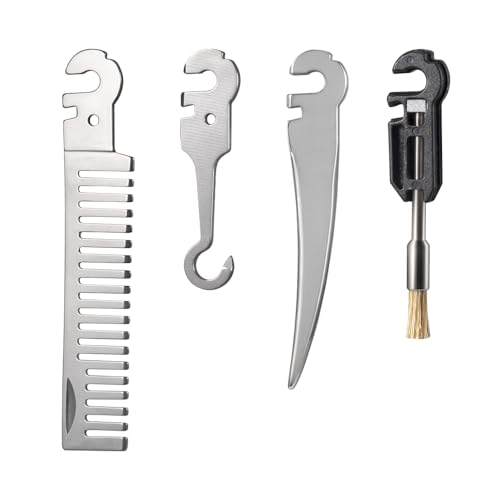 Image of Roxon FT08 Build Your Own Multitool Accessory for Flex Multitool (4 pcs A Set Included Comb, Marlin Spike, Mini Brush, Hook) Good for Outdoor & Camping