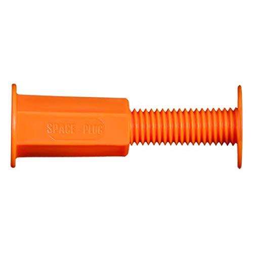 Space-Plug Adjustable Spacer Fixings (XL size for 45-80mm gaps), 25 Pack of Original Orange Spacers, Professional & DIY use for kitchen, bedroom, bathroom & furniture installations