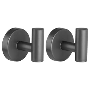 Yuet WJ101 Bademantel- und Handtuchhaken Set Grau