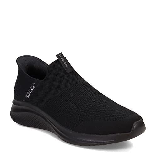 Image of Skechers Men's Ultra Flex 3.0 Smooth Step Hands Free Slip-ins, Black /Black, 11
