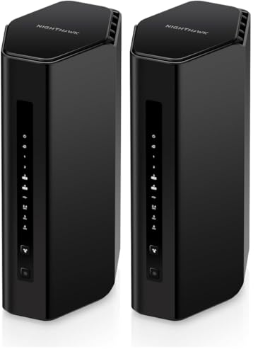 Image of NETGEAR Nighthawk Tri-Band WiFi 7 Router (RS300)-Router Only,BE9300 Wireless Speed (up to 9.3 Gbps)-Covers up to 2,500 sq. ft.,100 Devices-Universally Compatible with ISPs-Free Expert Help (Pack of 2)