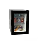 HOLITY Frigobar per Hotel h438_213 - Minibar 40 Litri Porta in Vetro, Silenzioso 0 dB con Cella di Peltier - Frigorifero Piccolo da Camera e Ufficio, Minifrigo Bar Nero (Dim. 42x40x57 cm)