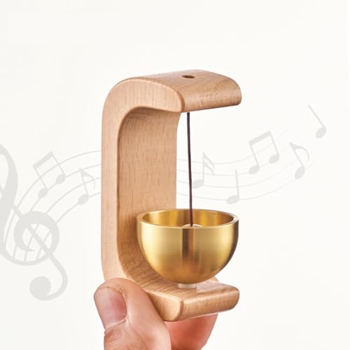 Wooden Magnetic Door Bell Chime – Brass Shopkeeper Entry Alert for Small Doors, Wall Mount Classic Sound Bell, Decorative Vintage Doorbell for Home, Office & Store Use - Image 4